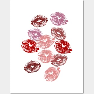 Multicoloured Kisses design Posters and Art